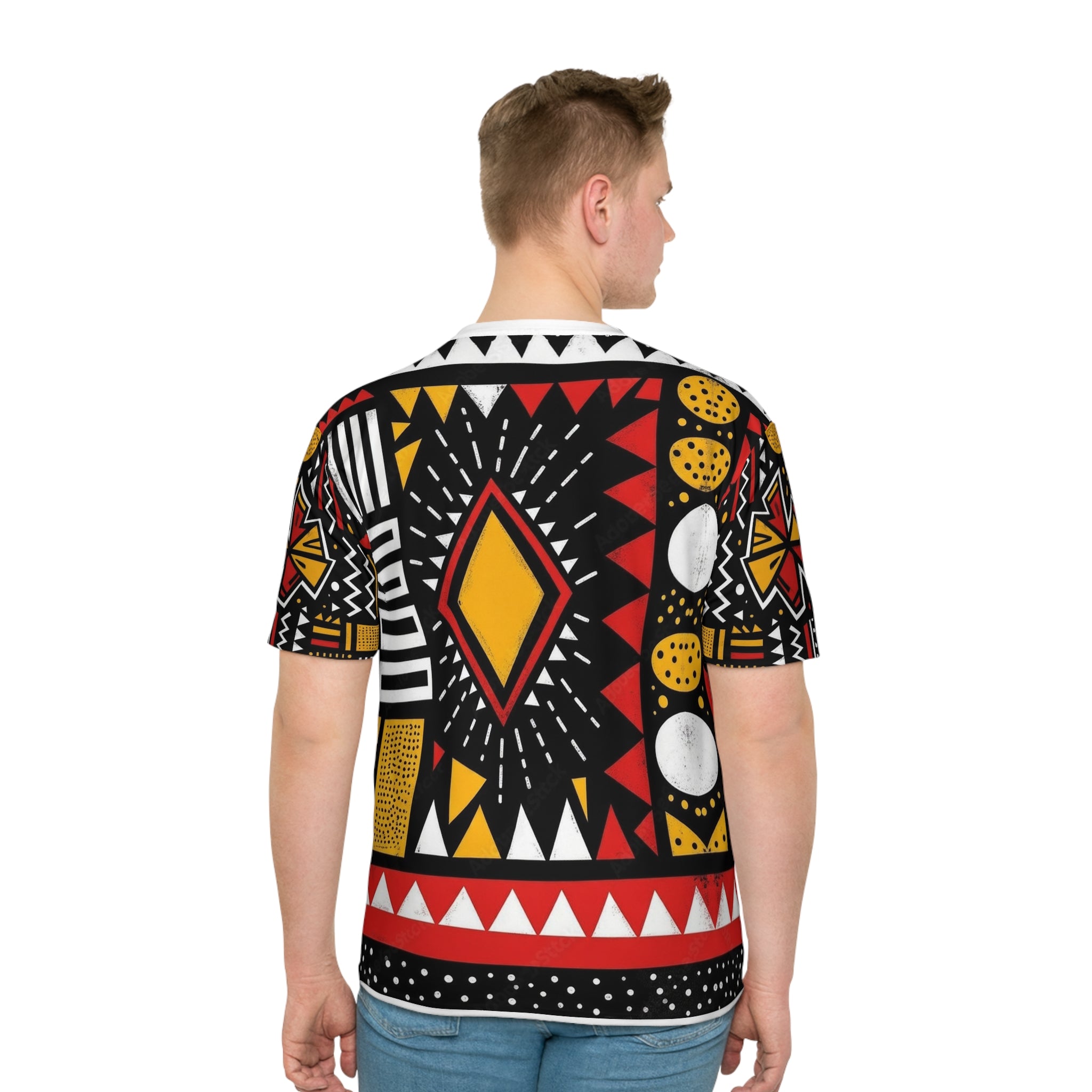 African Tribal Mudcloth Geometric All-Over Print T-Shirt