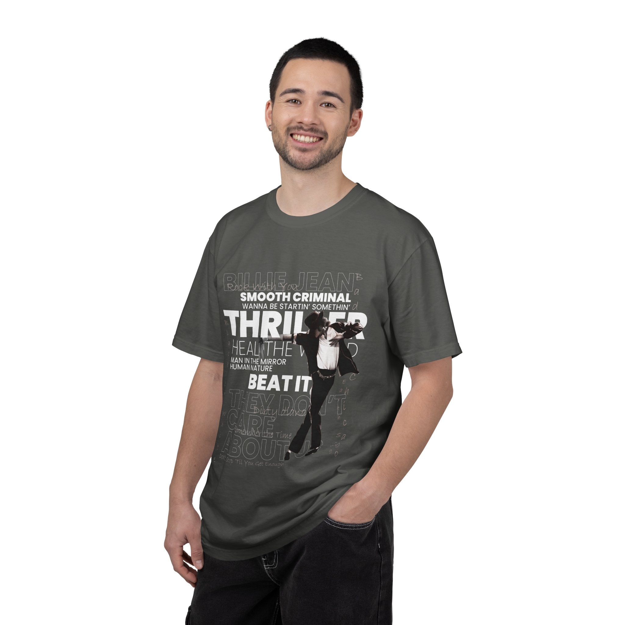 Michael Jackson Tribute T-Shirt — Thriller, Smooth Criminal & Beat It Lyrics Design
