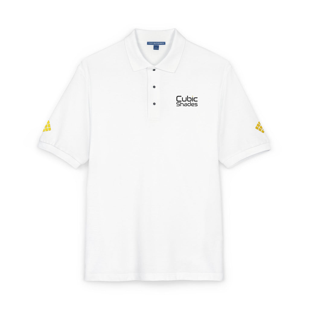 Cubic Shades Embroidered Polo — Sand Khaki Oversized Streetwear