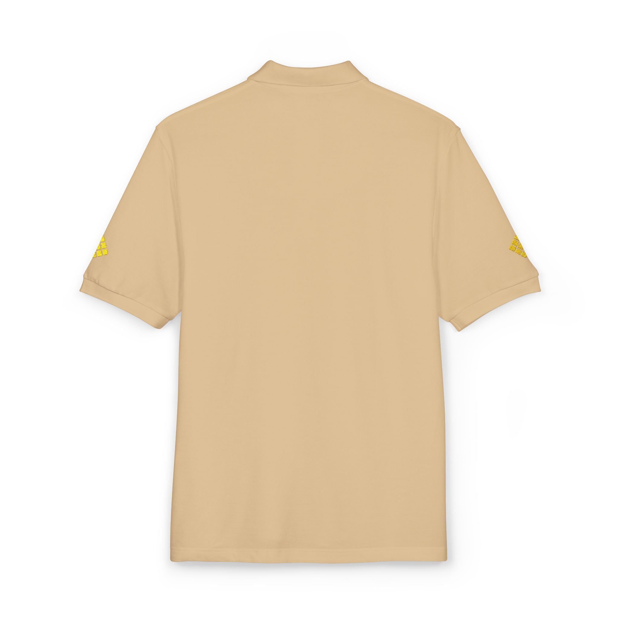 Cubic Shades Embroidered Polo — Sand Khaki Oversized Streetwear