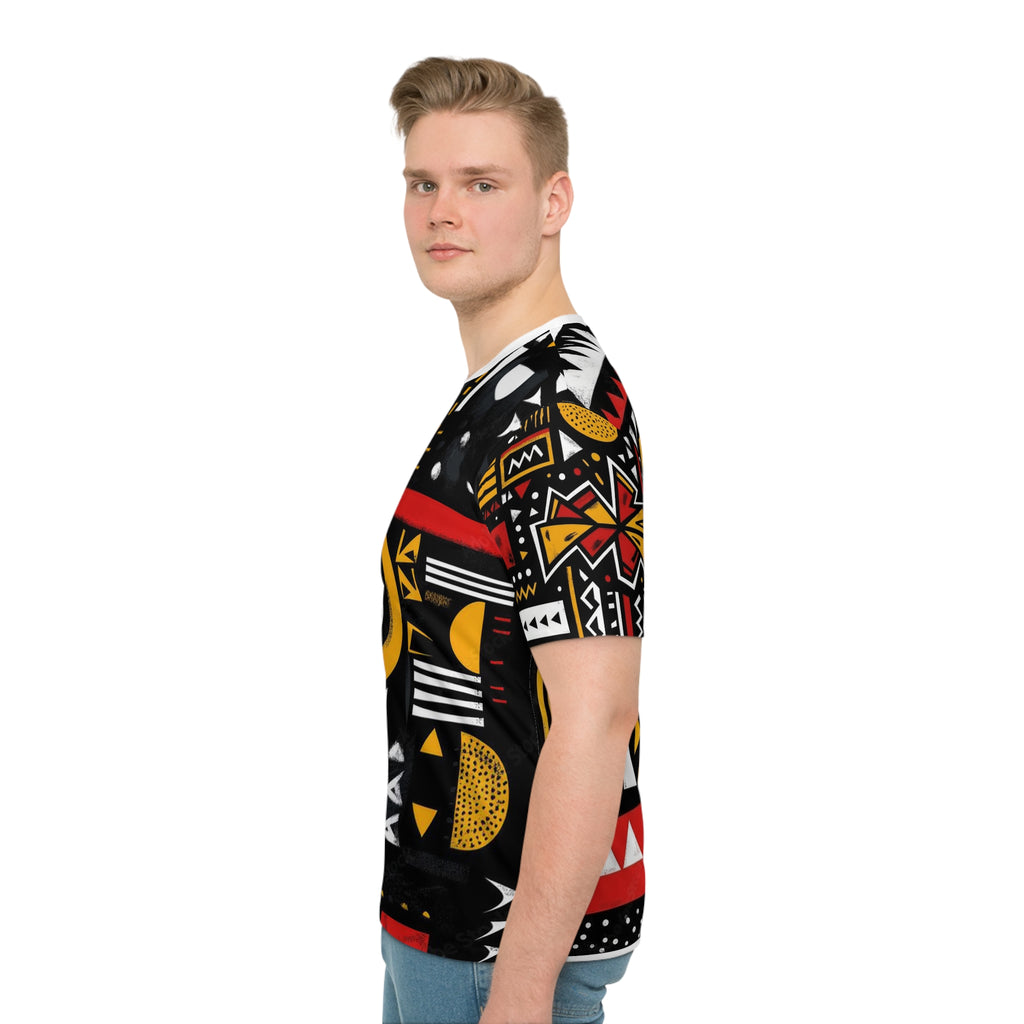 African Tribal Mudcloth Geometric All-Over Print T-Shirt