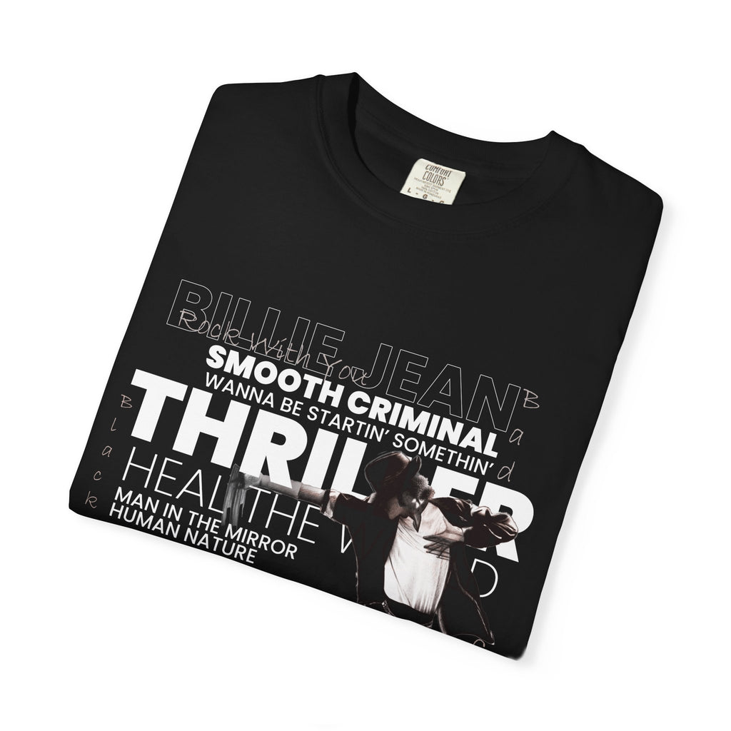 Michael Jackson Tribute T-Shirt — Thriller, Smooth Criminal & Beat It Lyrics Design