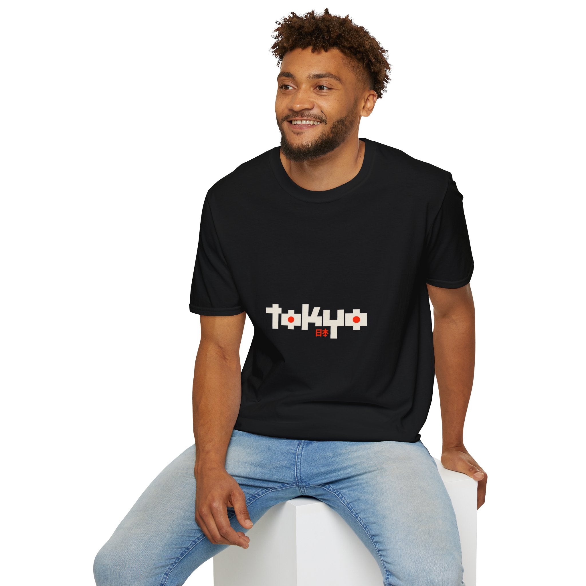 Tokyo Pixel Tee — "TOKYO" with Hinomaru O Dots & 日本 Kanji