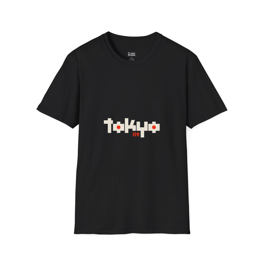 Tokyo Pixel Tee — "TOKYO" with Hinomaru O Dots & 日本 Kanji