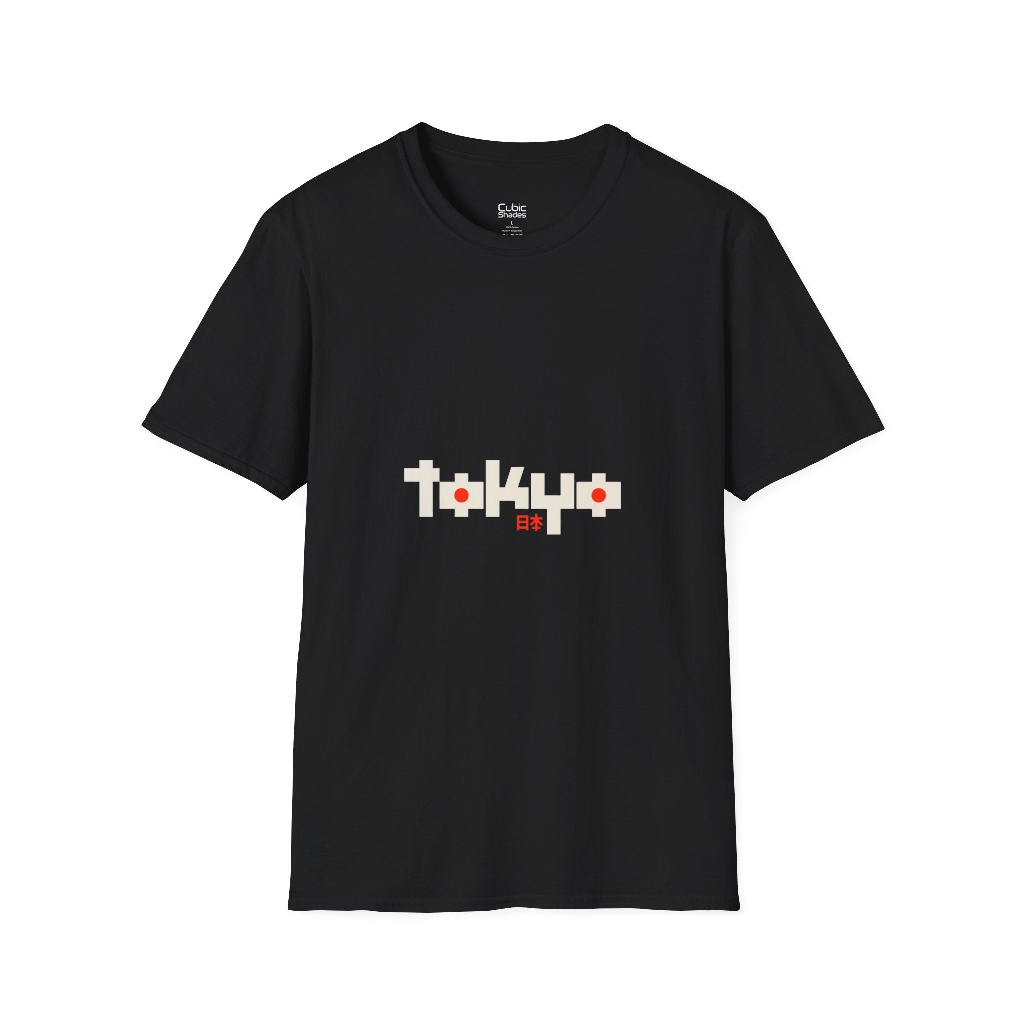 Tokyo Pixel Tee — "TOKYO" with Hinomaru O Dots & 日本 Kanji