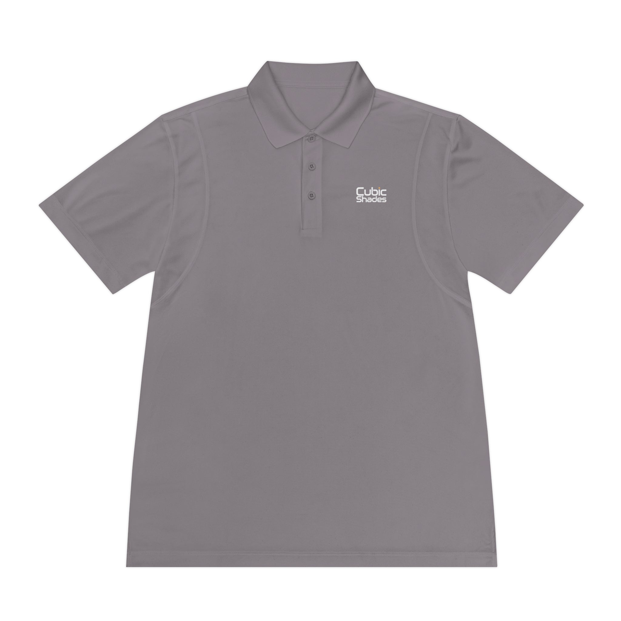 Cubic Shades Yellow Wordmark Polo — Men's Black Sport Polo