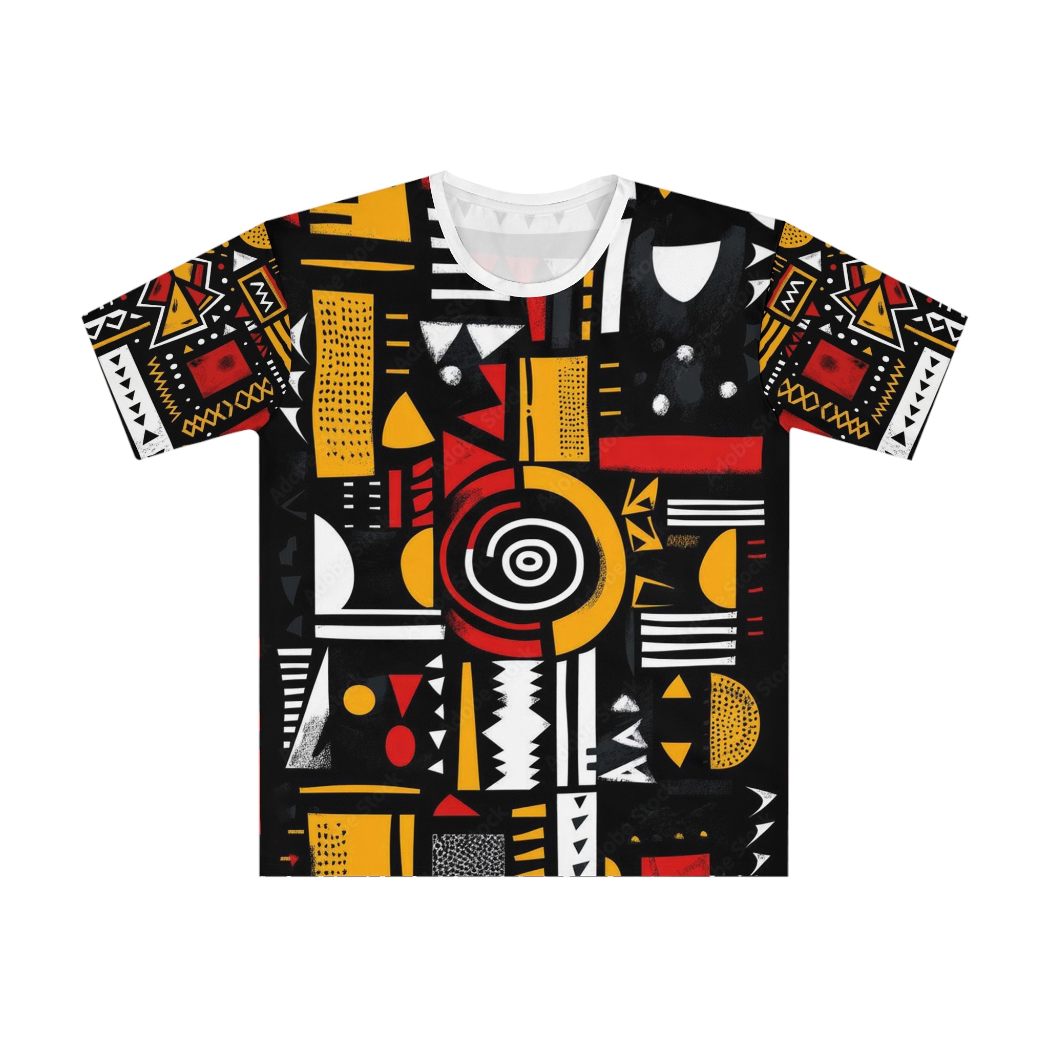 African Tribal Mudcloth Geometric All-Over Print T-Shirt