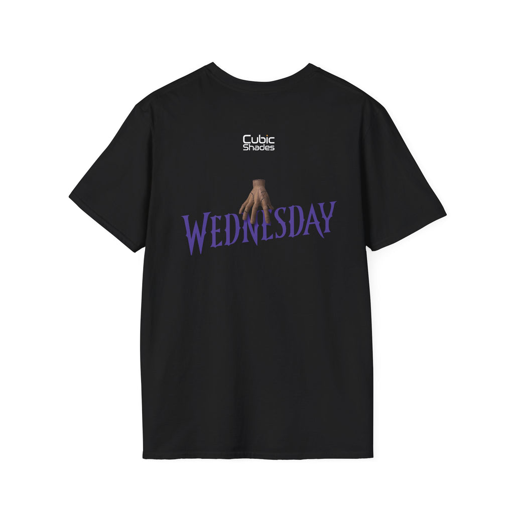 Wednesday Season 3 Graphic Tee — "WEDNESDAY" Purple Gothic Print