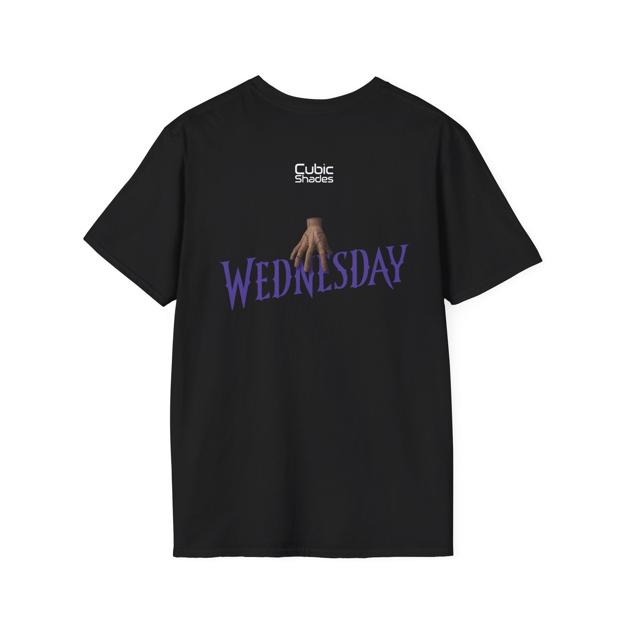 Wednesday Season 3 Graphic Tee — "WEDNESDAY" Purple Gothic Print