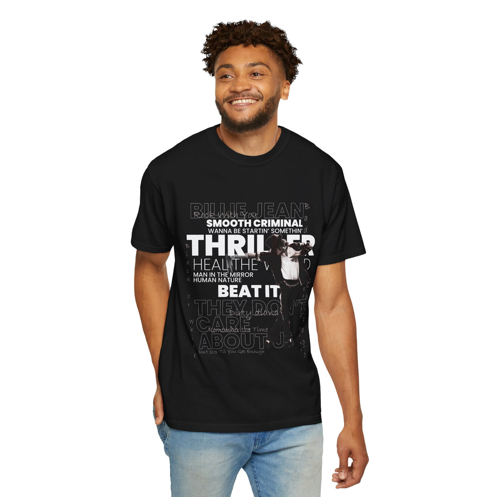 Michael Jackson Tribute T-Shirt — Thriller, Smooth Criminal & Beat It Lyrics Design
