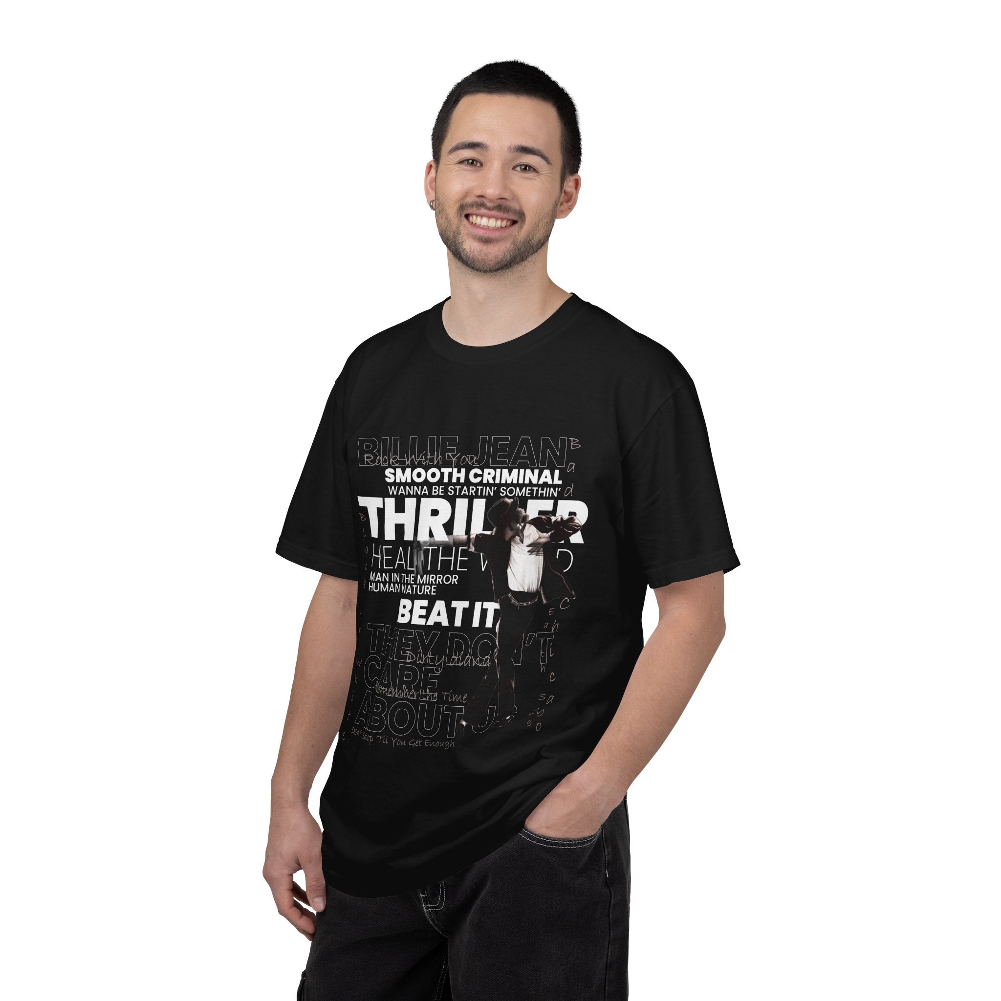Michael Jackson Tribute T-Shirt — Thriller, Smooth Criminal & Beat It Lyrics Design