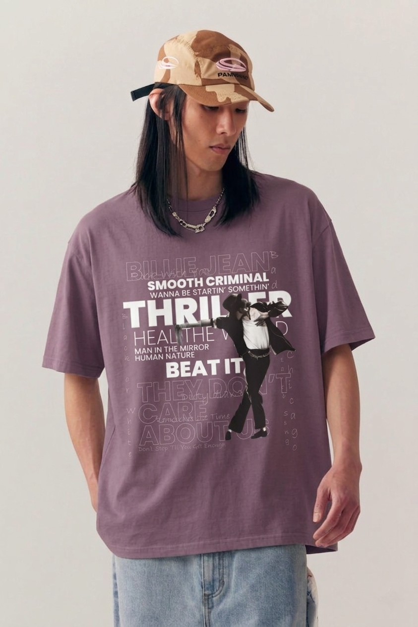 Michael Jackson Tribute T-Shirt — Thriller, Smooth Criminal & Beat It Lyrics Design