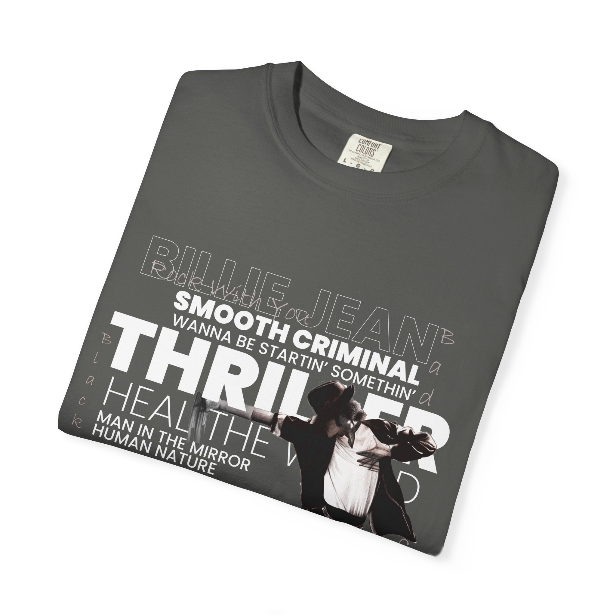 Michael Jackson Tribute T-Shirt — Thriller, Smooth Criminal & Beat It Lyrics Design