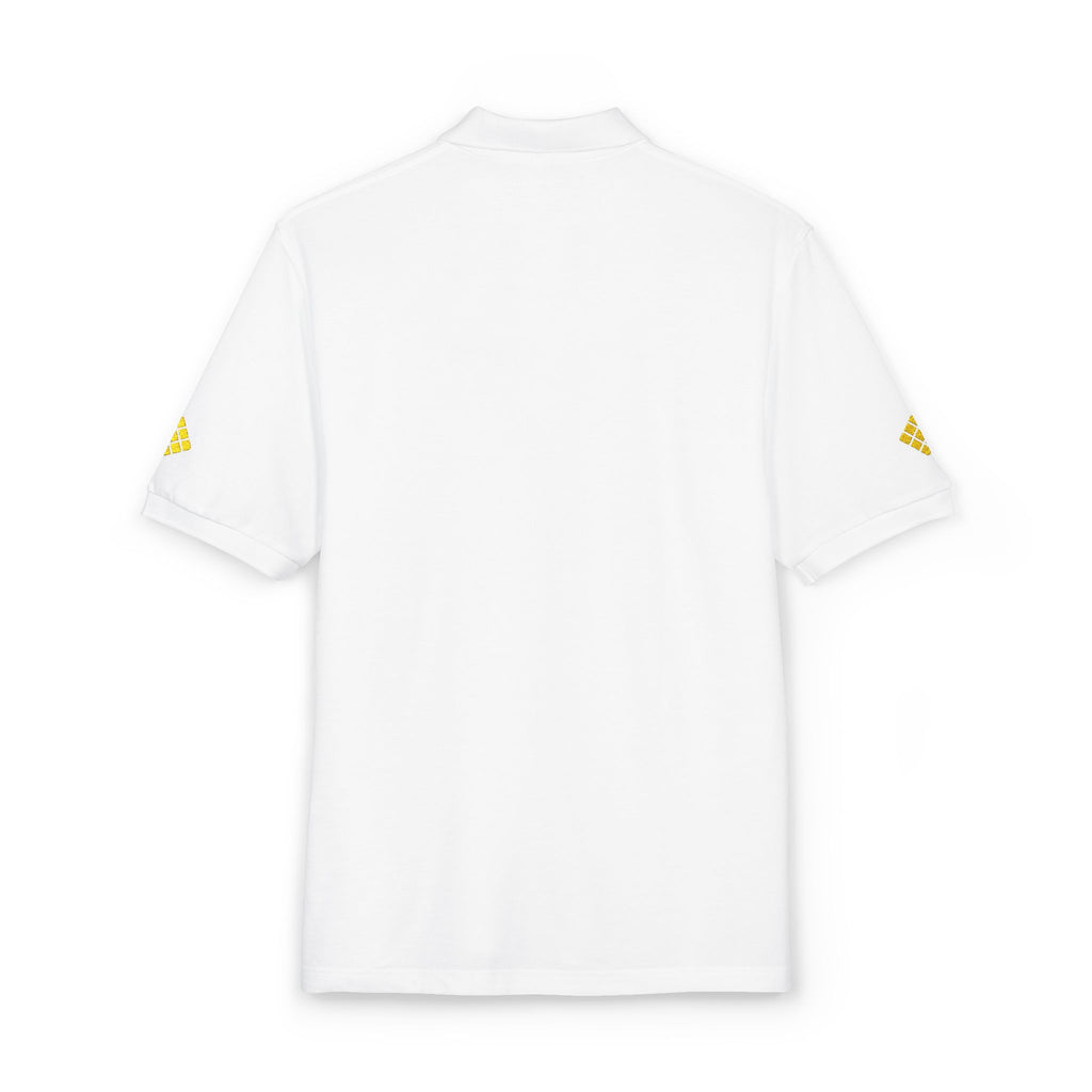 Cubic Shades Embroidered Polo — Sand Khaki Oversized Streetwear