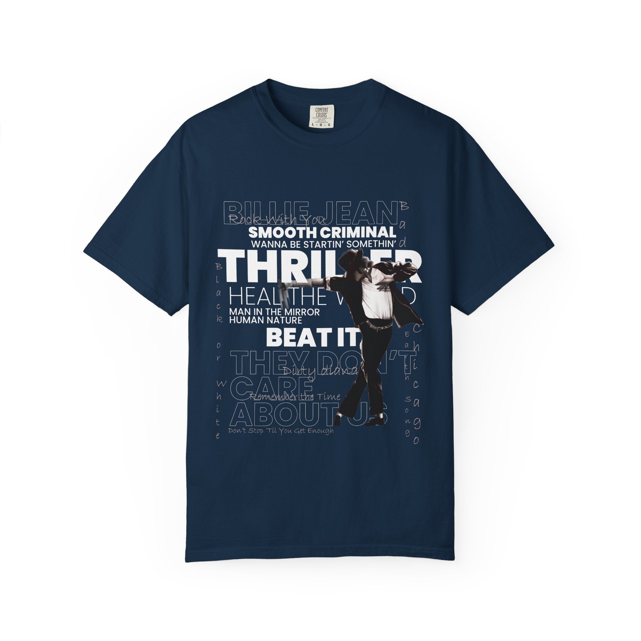 Michael Jackson Tribute T-Shirt — Thriller, Smooth Criminal & Beat It Lyrics Design