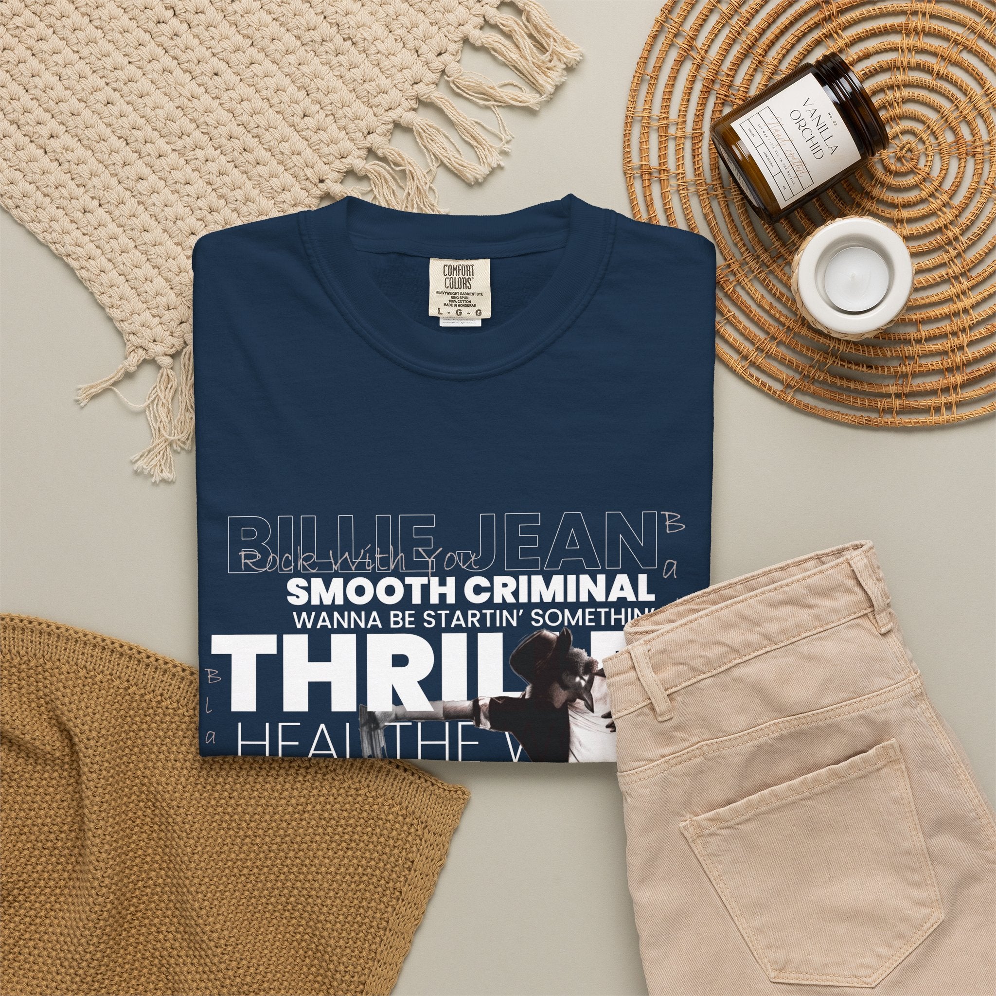 Michael Jackson Tribute T-Shirt — Thriller, Smooth Criminal & Beat It Lyrics Design