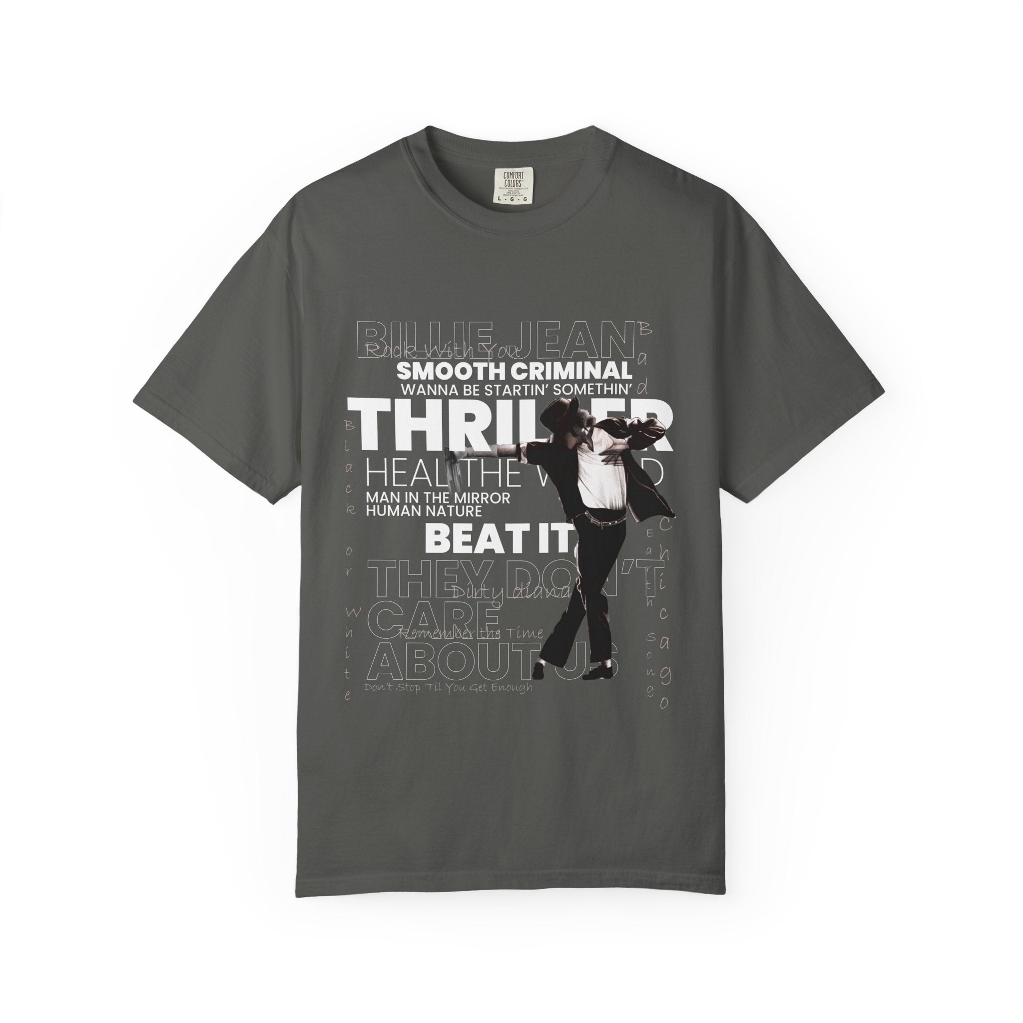 Michael Jackson Tribute T-Shirt — Thriller, Smooth Criminal & Beat It Lyrics Design