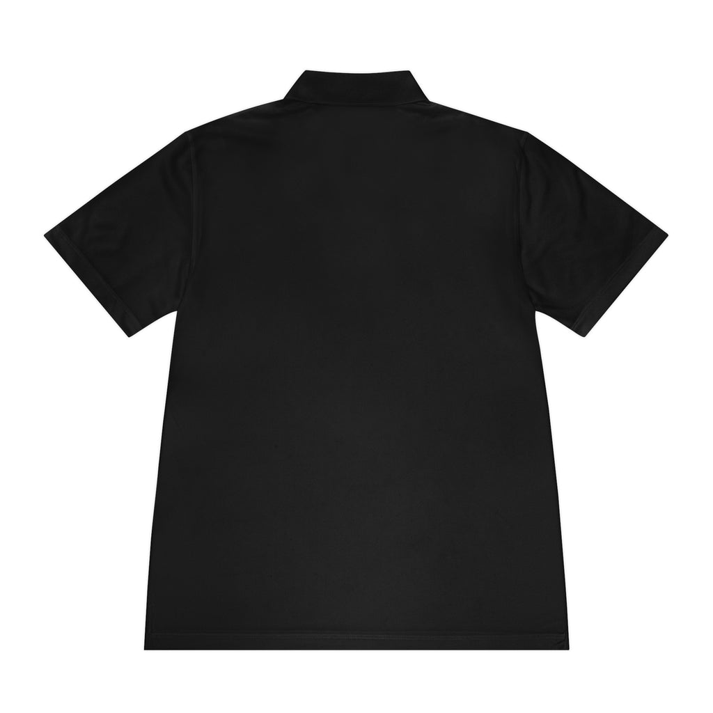 Cubic Shades Yellow Wordmark Polo — Men's Black Sport Polo