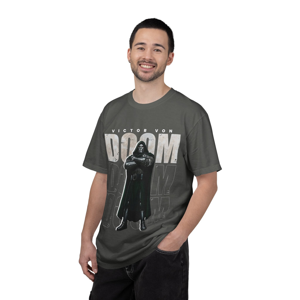 DOOM Victor Von Doom Graphic T-Shirt — Olive Armored Villain Comic Tee