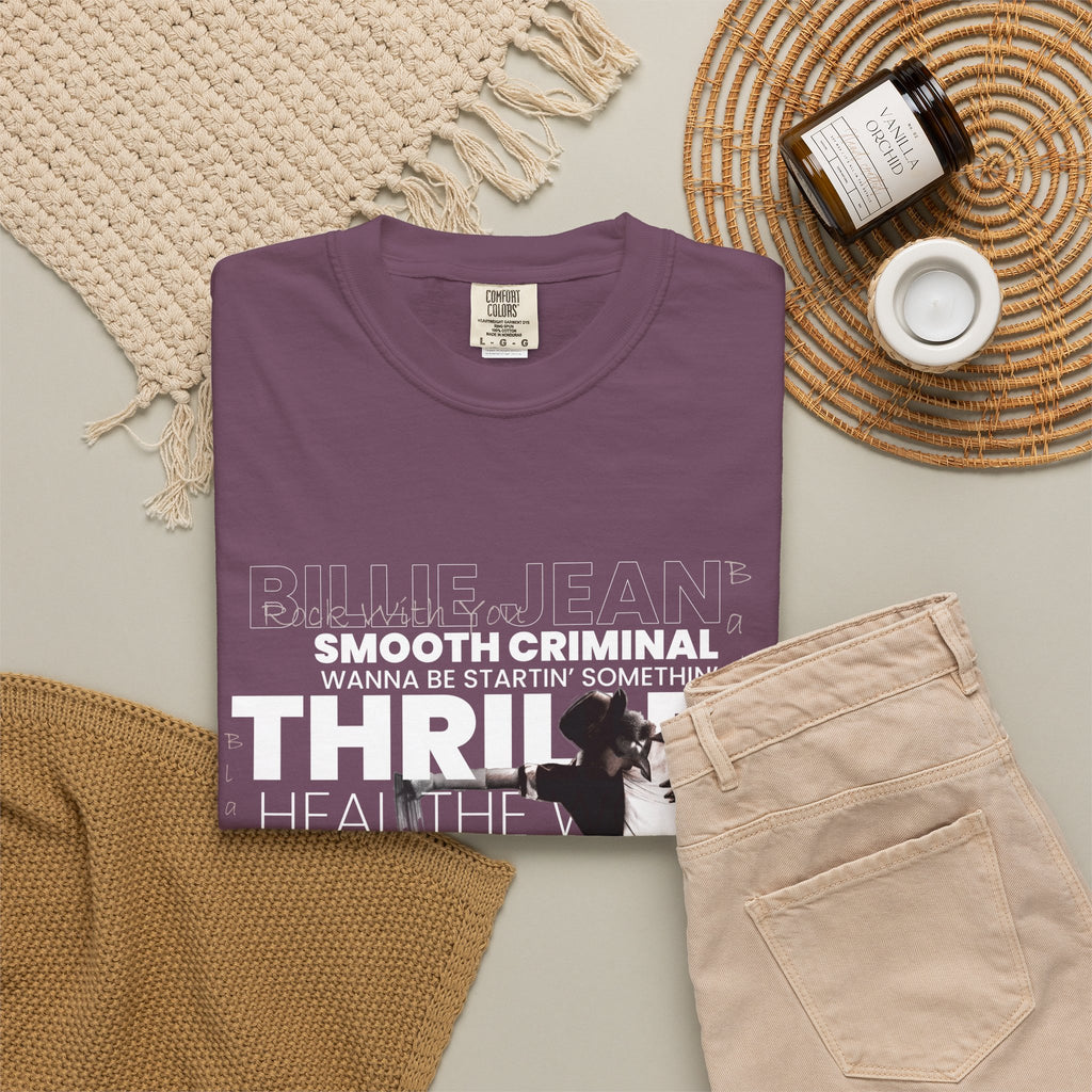 Michael Jackson Tribute T-Shirt — Thriller, Smooth Criminal & Beat It Lyrics Design