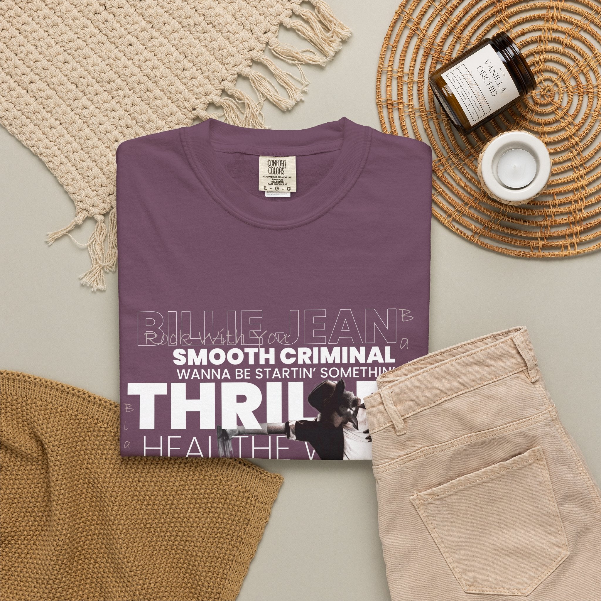 Michael Jackson Tribute T-Shirt — Thriller, Smooth Criminal & Beat It Lyrics Design