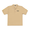 Cubic Shades Embroidered Polo — Sand Khaki Oversized Streetwear