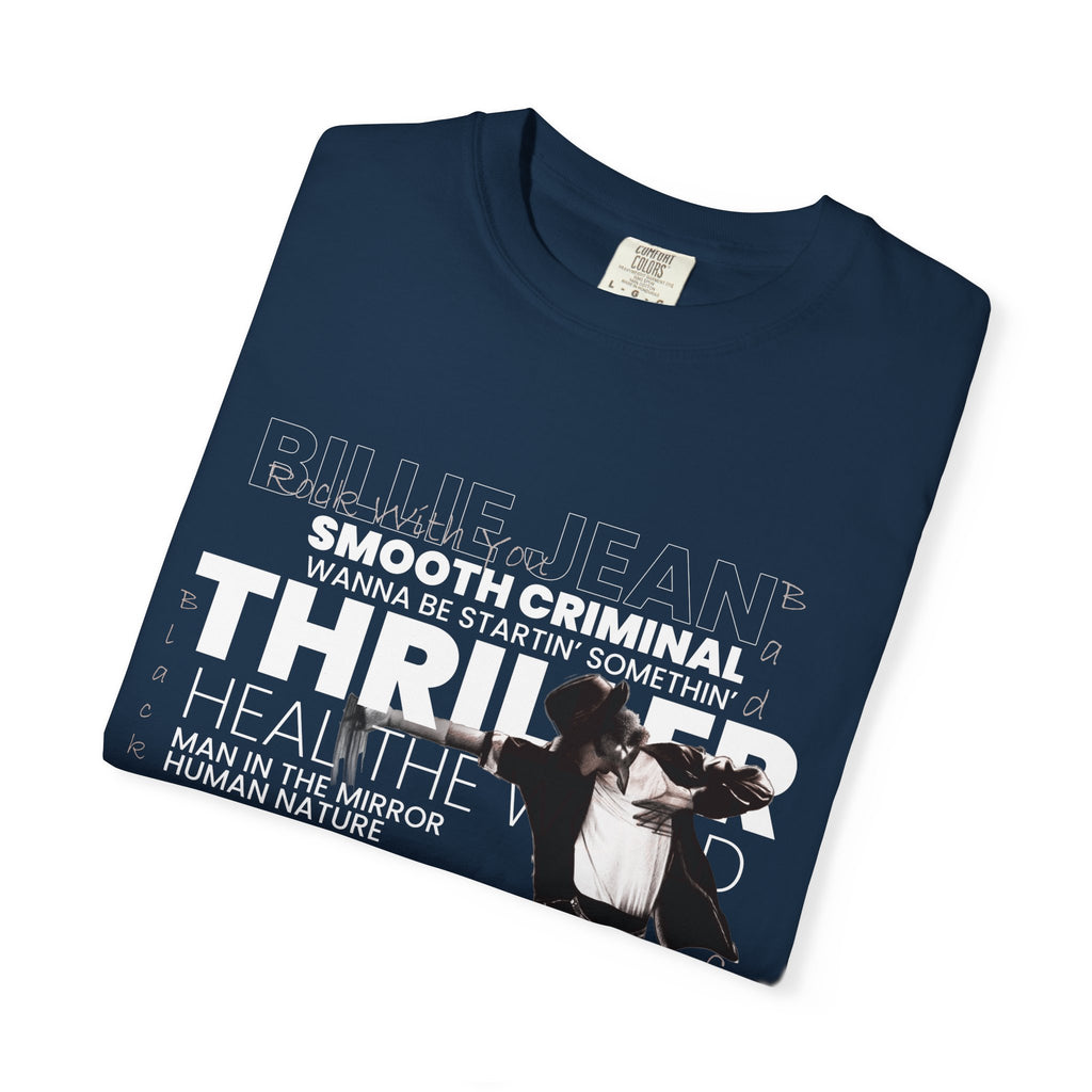 Michael Jackson Tribute T-Shirt — Thriller, Smooth Criminal & Beat It Lyrics Design