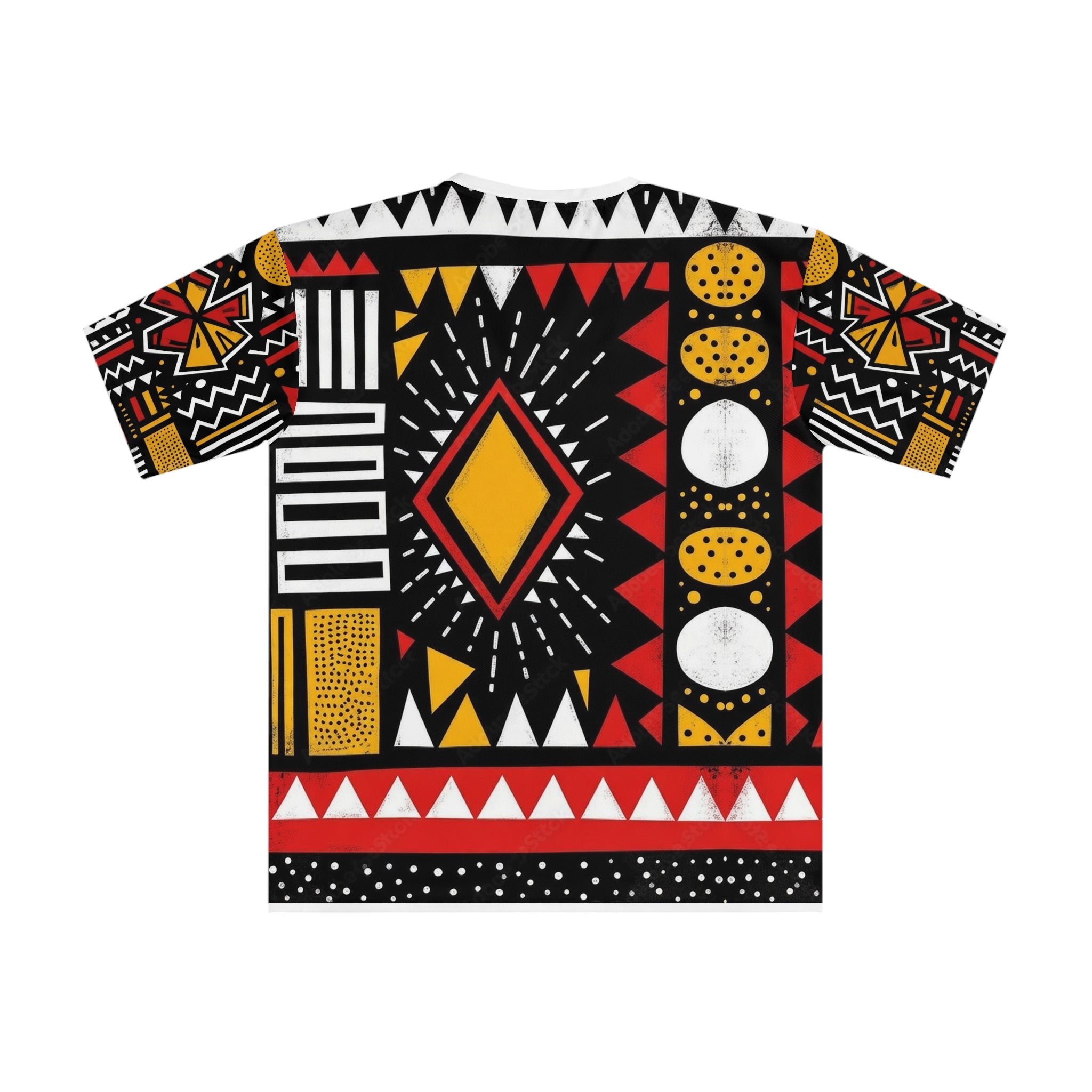 African Tribal Mudcloth Geometric All-Over Print T-Shirt